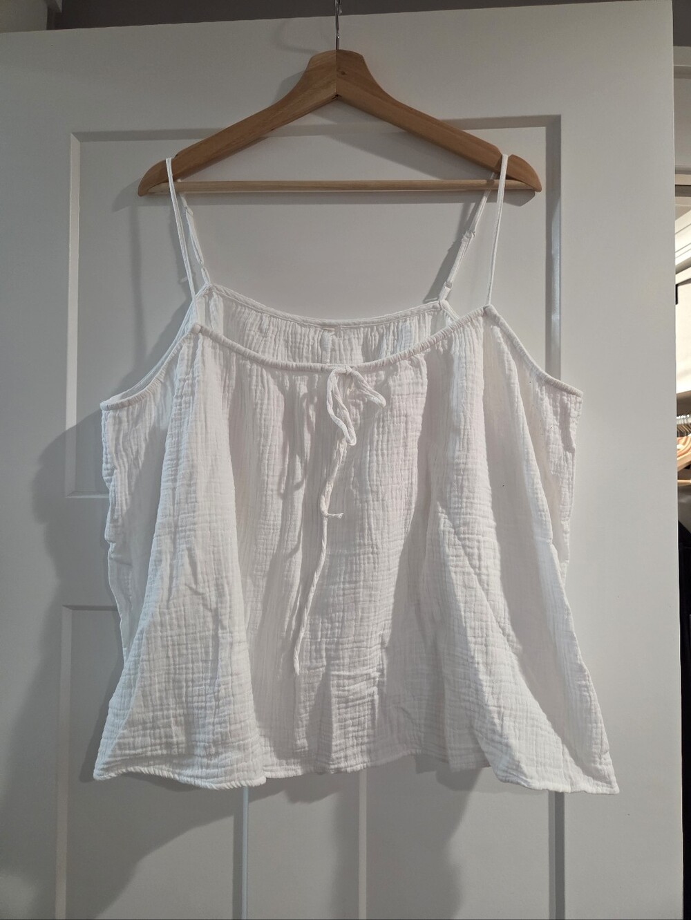 White Cotton Tank Top